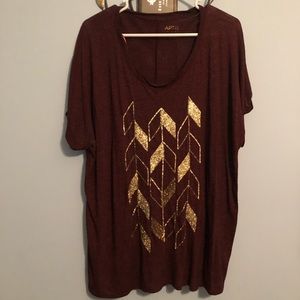 🔴Women’s Apt 9 Arrow shirt size 1X🔴